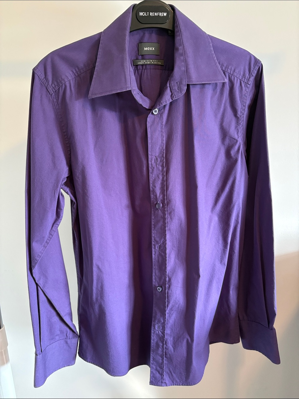 Vintage Mexx Purple Men's Dress Shirt